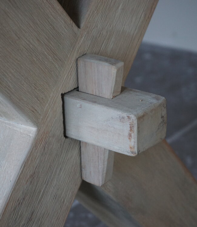 Rene Houtman Eettafel/Tuintafel | Cross Teak | Naturel | Kies Maat