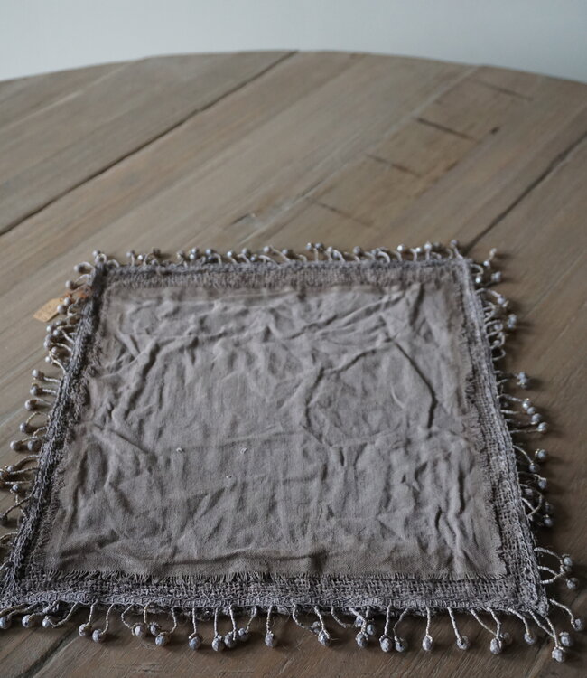 Rene Houtman Tafelkleedje Boho | Met Kraaltjes | 35x35 cm