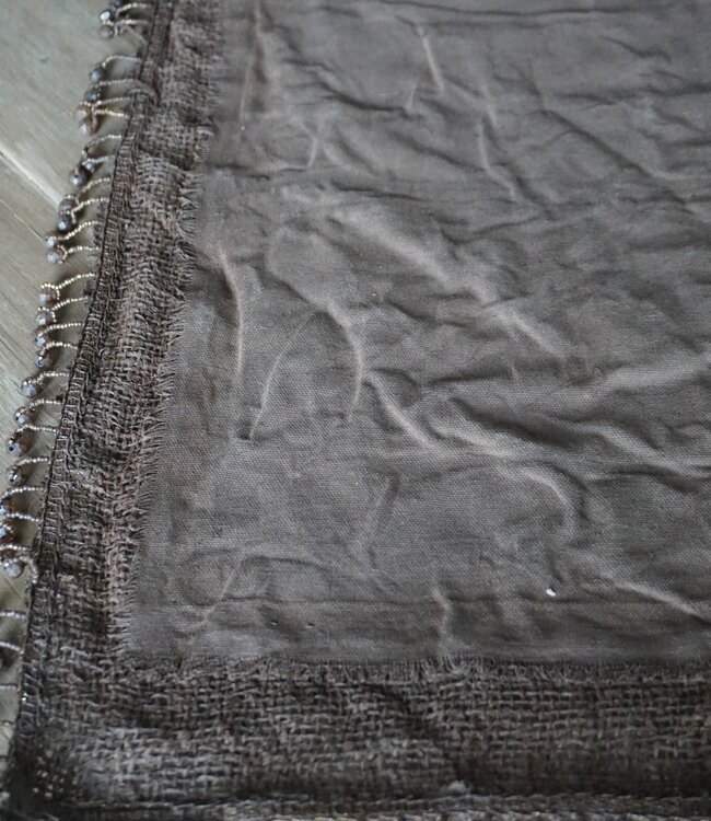 Rene Houtman Tafelkleedje Leem | Met Kraaltjes | 35x35 cm