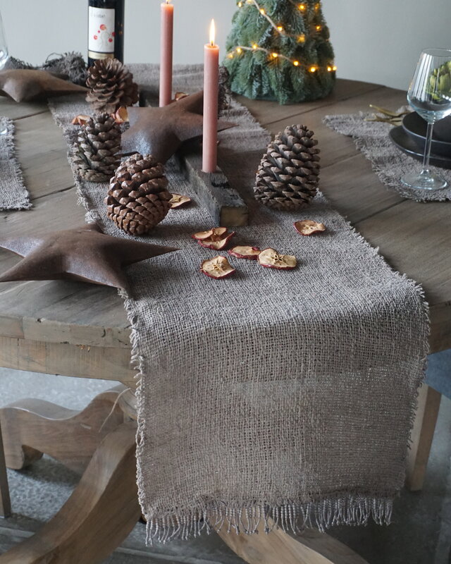 Rene Houtman Tafelloper Boho | Landelijk | L215 x B35 cm