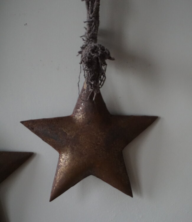 Rene Houtman Metalen Ster | Met Lint | L32 cm