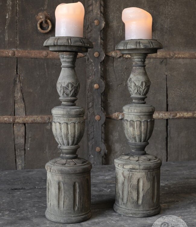 Be-Uniq Kandelaar Oud Hout | Clark H46xB12xD12 cm