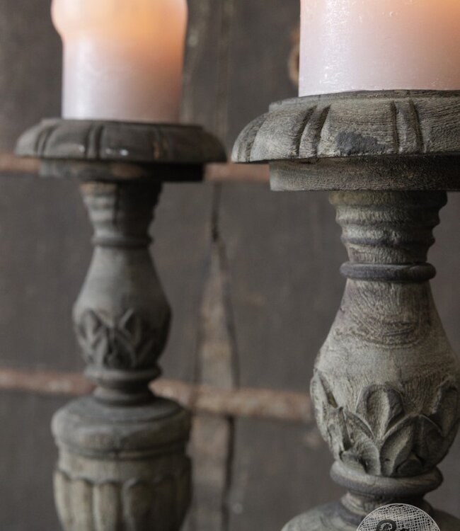 Be-Uniq Kandelaar Oud Hout | Clark H46xB12xD12 cm