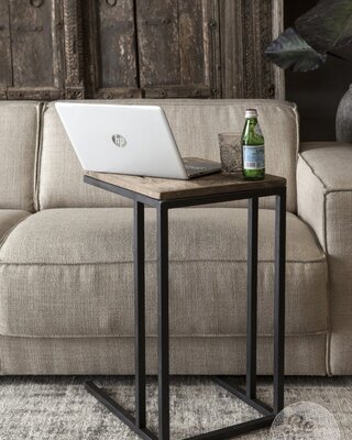 Be-Uniq Laptop tafel oud hout | Seatle H65xB45xD35 Cm