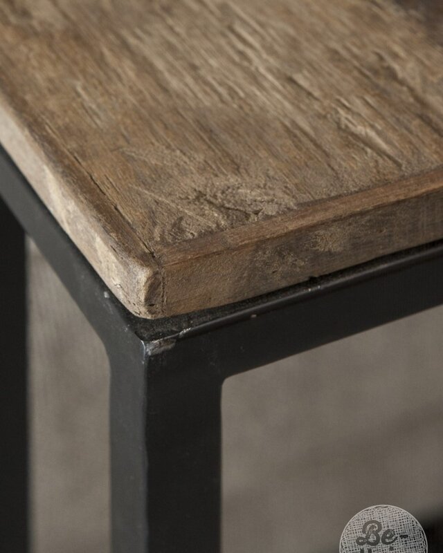Be-Uniq Laptop tafel oud hout | Seatle H65xB45xD35 Cm