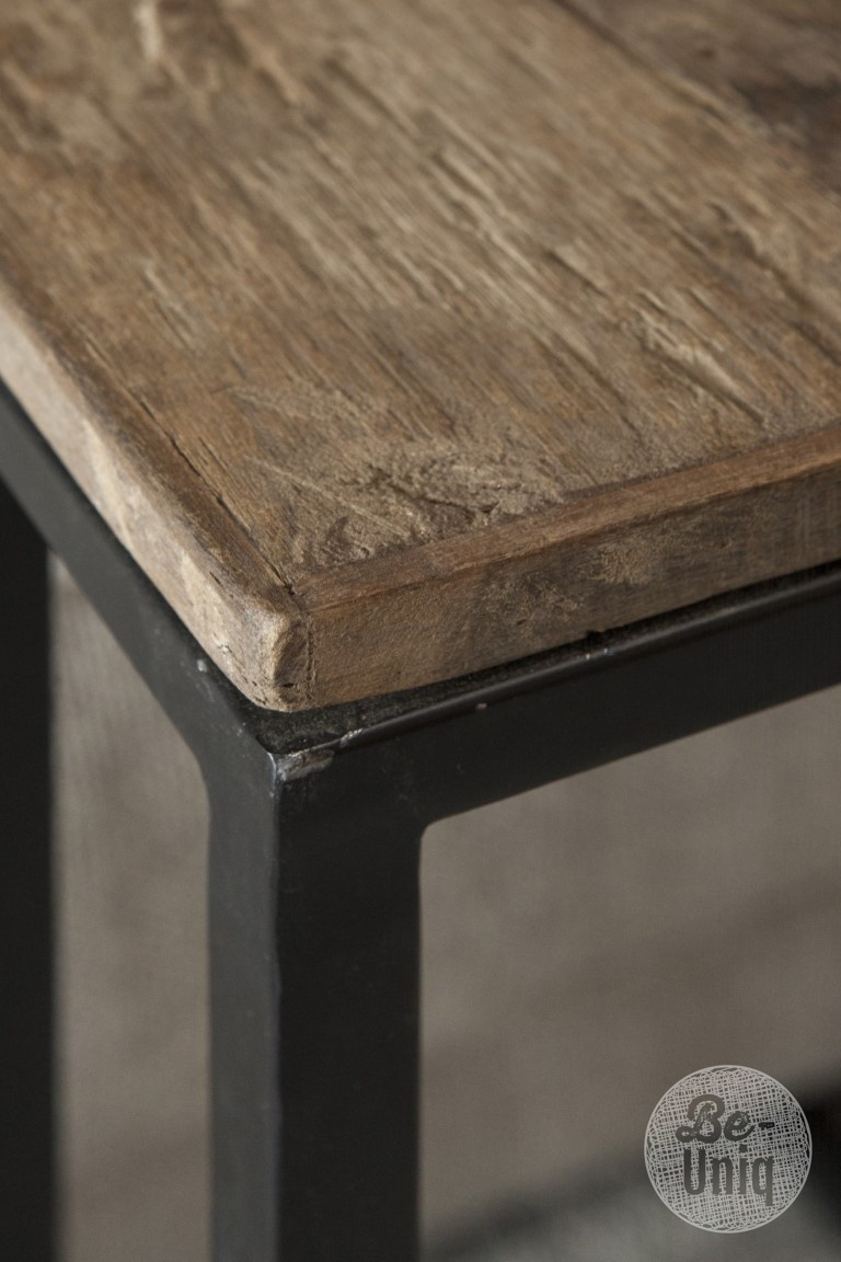Be-Uniq Laptop tafel oud hout | Seatle H65xB45xD35 Cm