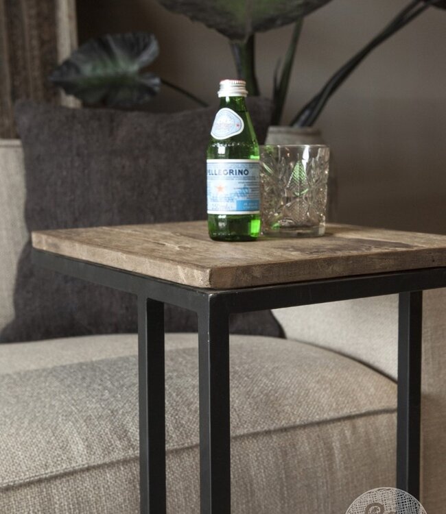 Be-Uniq Laptop tafel oud hout | Seatle H65xB45xD35 Cm