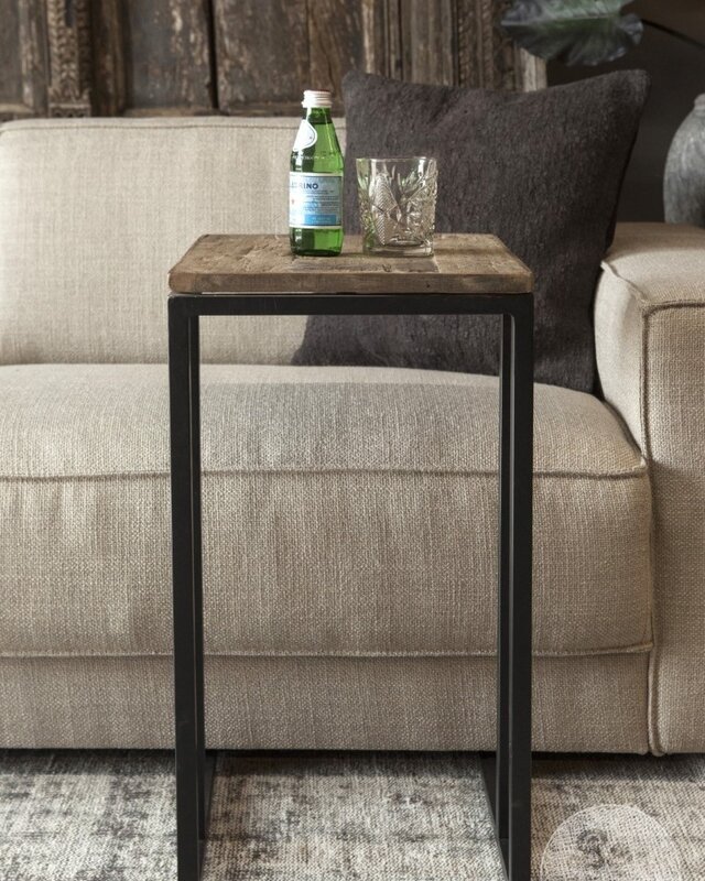 Be-Uniq Laptop tafel oud hout | Seatle H65xB45xD35 Cm