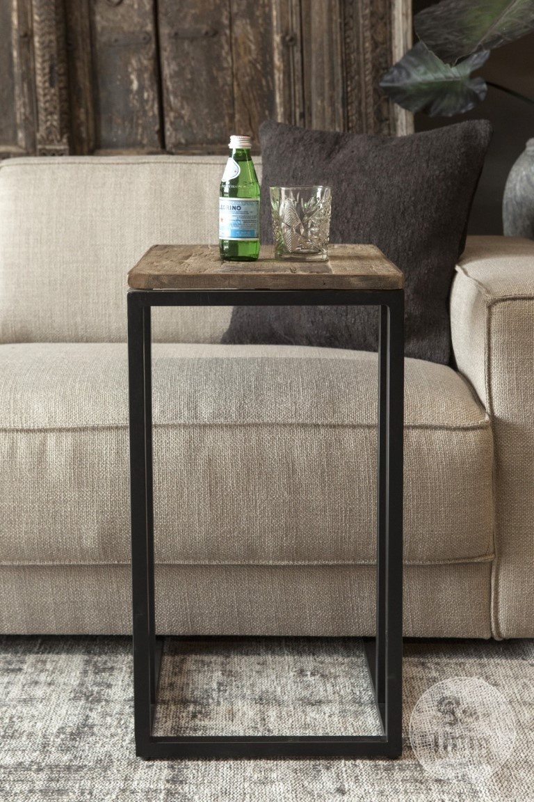 Be-Uniq Laptop tafel oud hout | Seatle H65xB45xD35 Cm