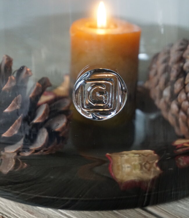 Gommaire Windlicht Hurricane - Large - Grey - Ø35 X H43 CM