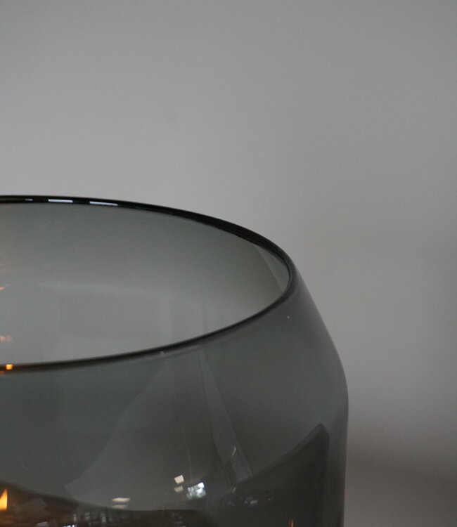 Gommaire Windlicht Hurricane - Large - Grey - Ø35 X H43 CM