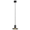 Hanglamp Piatto 1 | Zwart/Bruin | Ø Kap 18 cm