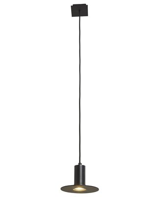 Frezoli Hanglamp Piatto 1 | Zwart/Bruin | Ø Kap 18 cm