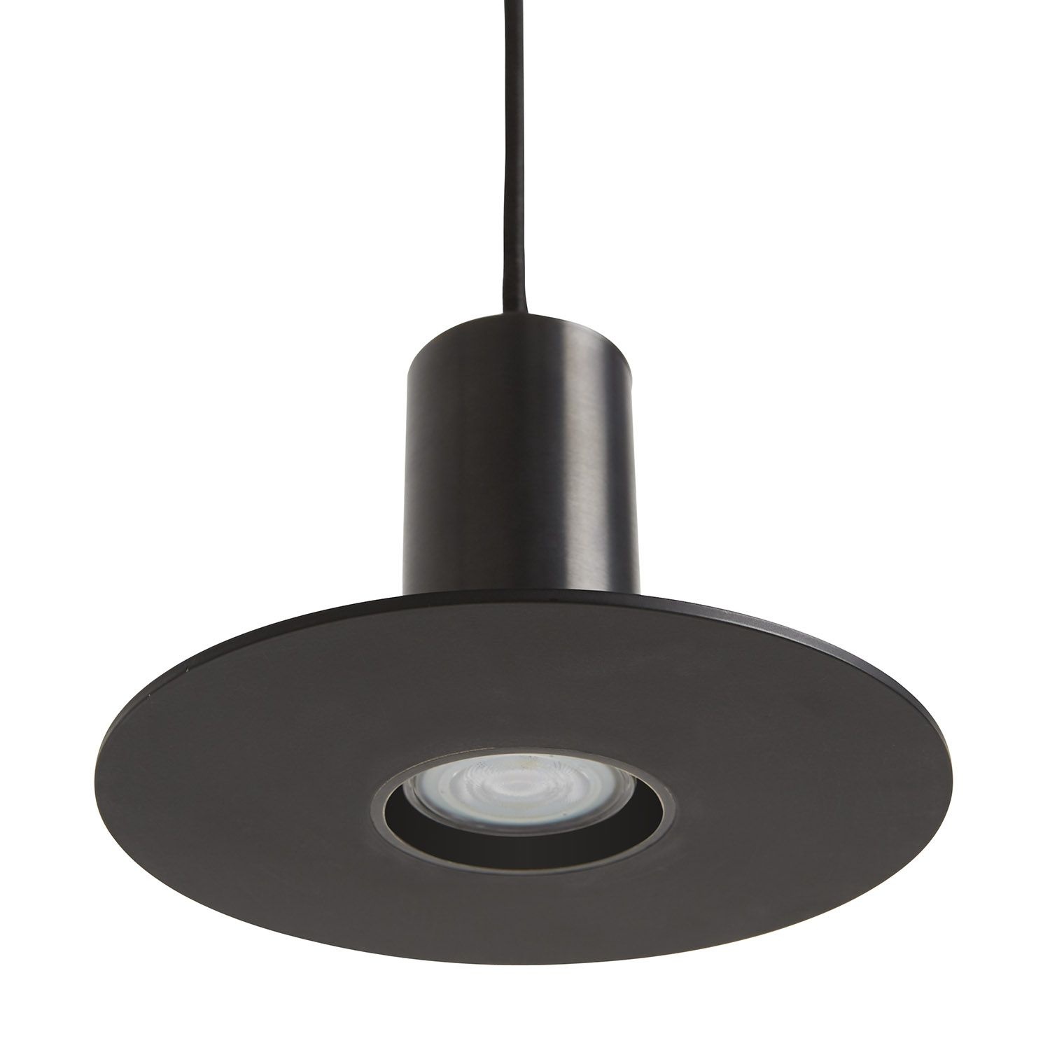 Frezoli Hanglamp Piatto 1 | Zwart/Bruin | Ø Kap 18 cm