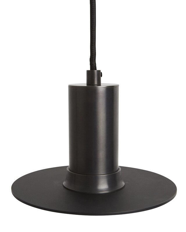 Frezoli Hanglamp Piatto 1 | Zwart/Bruin | Ø Kap 18 cm