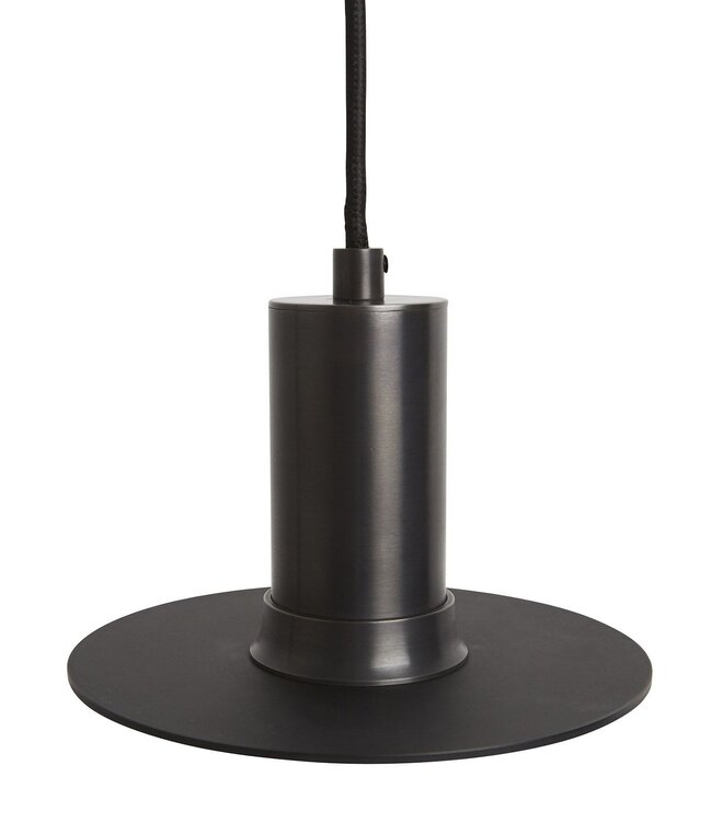 Frezoli Hanglamp Piatto 1 | Zwart/Bruin | Ø Kap 18 cm