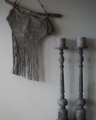 Be-Uniq Landelijke Vloerkandelaar | Grey Finish | H128 cm