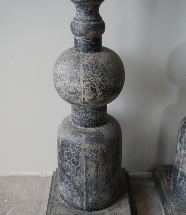 Be-Uniq Landelijke Vloerkandelaar | Grey Finish | H128 cm