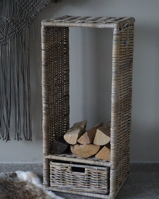 Rene Houtman Haardmand | Grijs | Met Lade | H91 x B40 x D33 cm