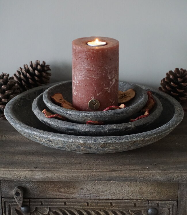 Be-Uniq Schalen | Set Van 3 | Antic Moss Finish