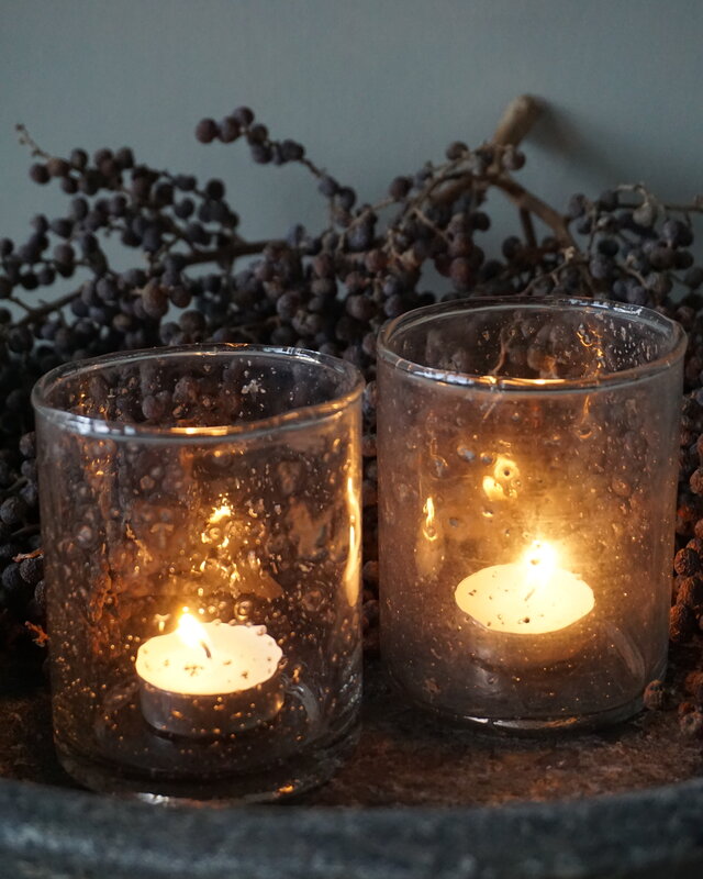 Be-Uniq Waxineglas Isa | Set Van 2 | H10 x D8 cm