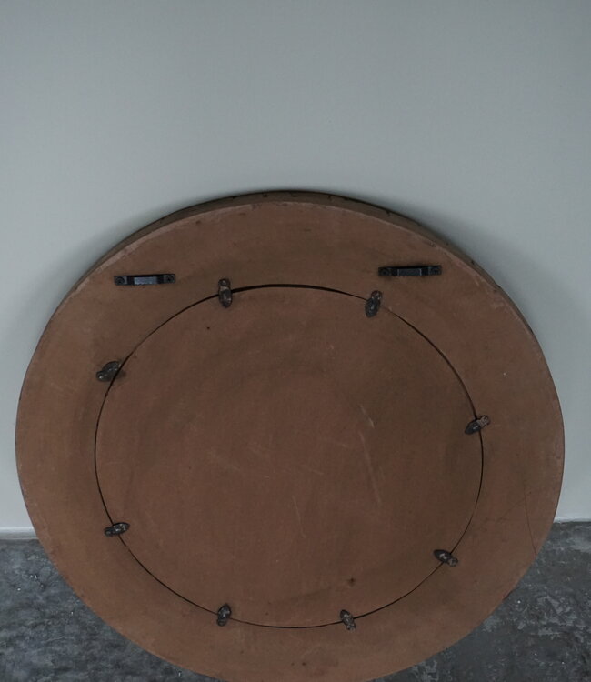 Be-Uniq Spiegel | Oud Hout | Nobis | Ø61 cm