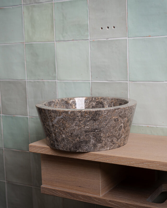 Loutro Bathroomware Waskom Bali | Taupe | Ø25 x H14 cm