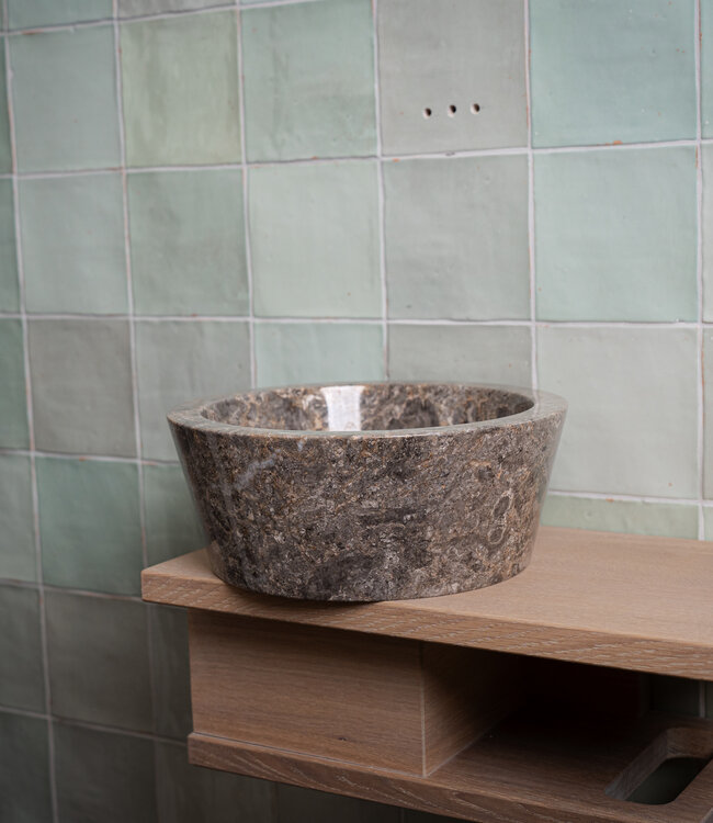 Rene Houtman Waskom Bali | Taupe | Ø25 x H14 cm