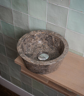 Loutro Bathroomware Waskom Bali | Taupe | Ø25 x H14 cm