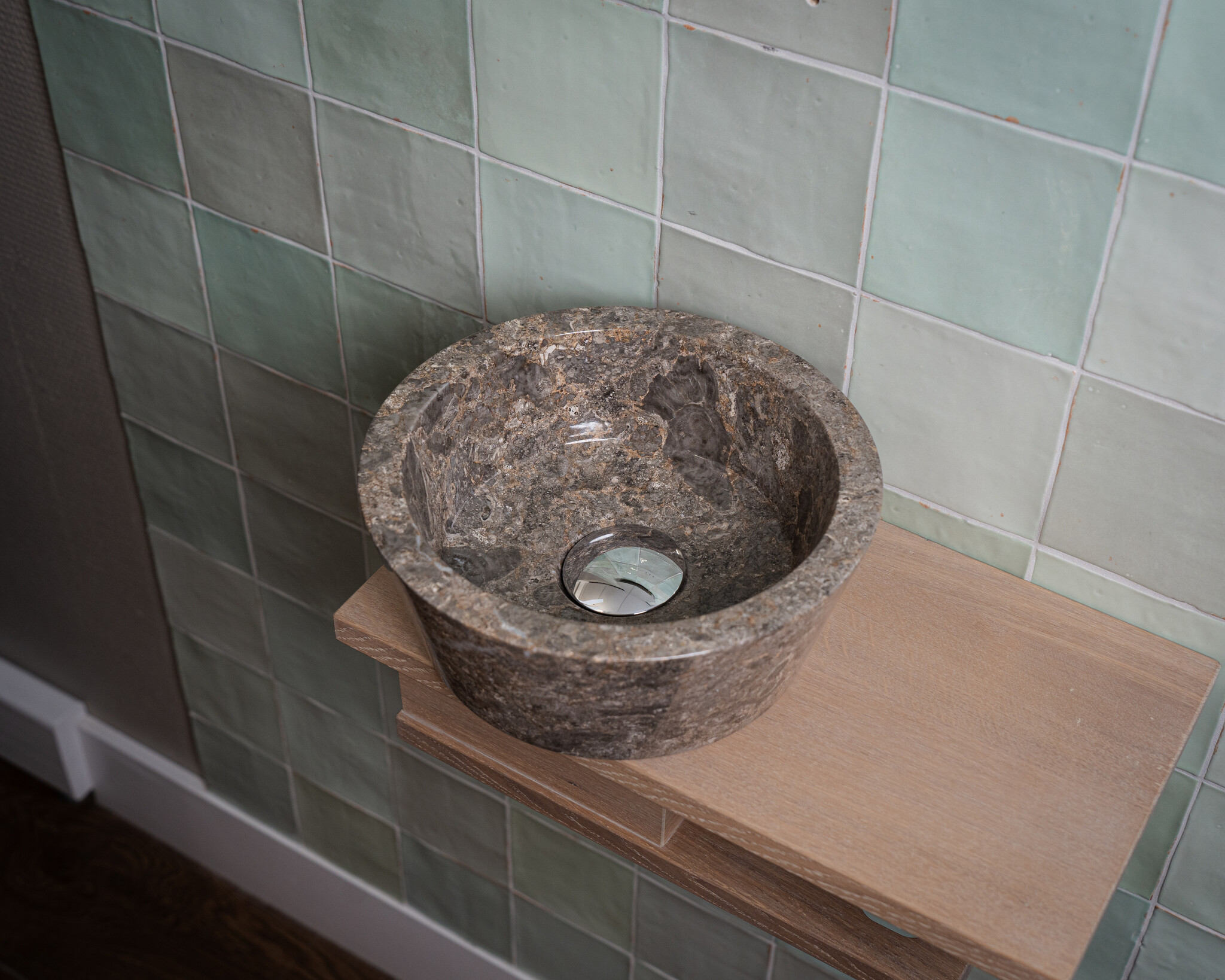 Loutro Bathroomware Waskom Bali | Taupe | Ø25 x H14 cm