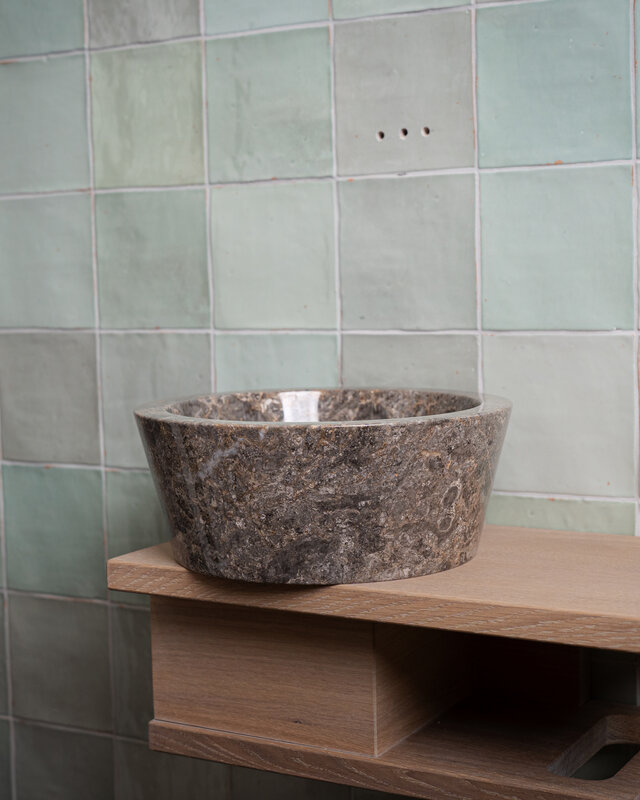 Loutro Bathroomware Waskom Bali | Taupe | Ø25 x H14 cm