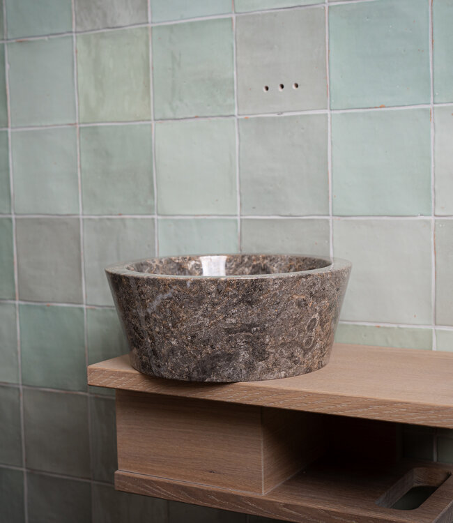 Loutro Bathroomware Waskom Bali | Taupe | Ø25 x H14 cm