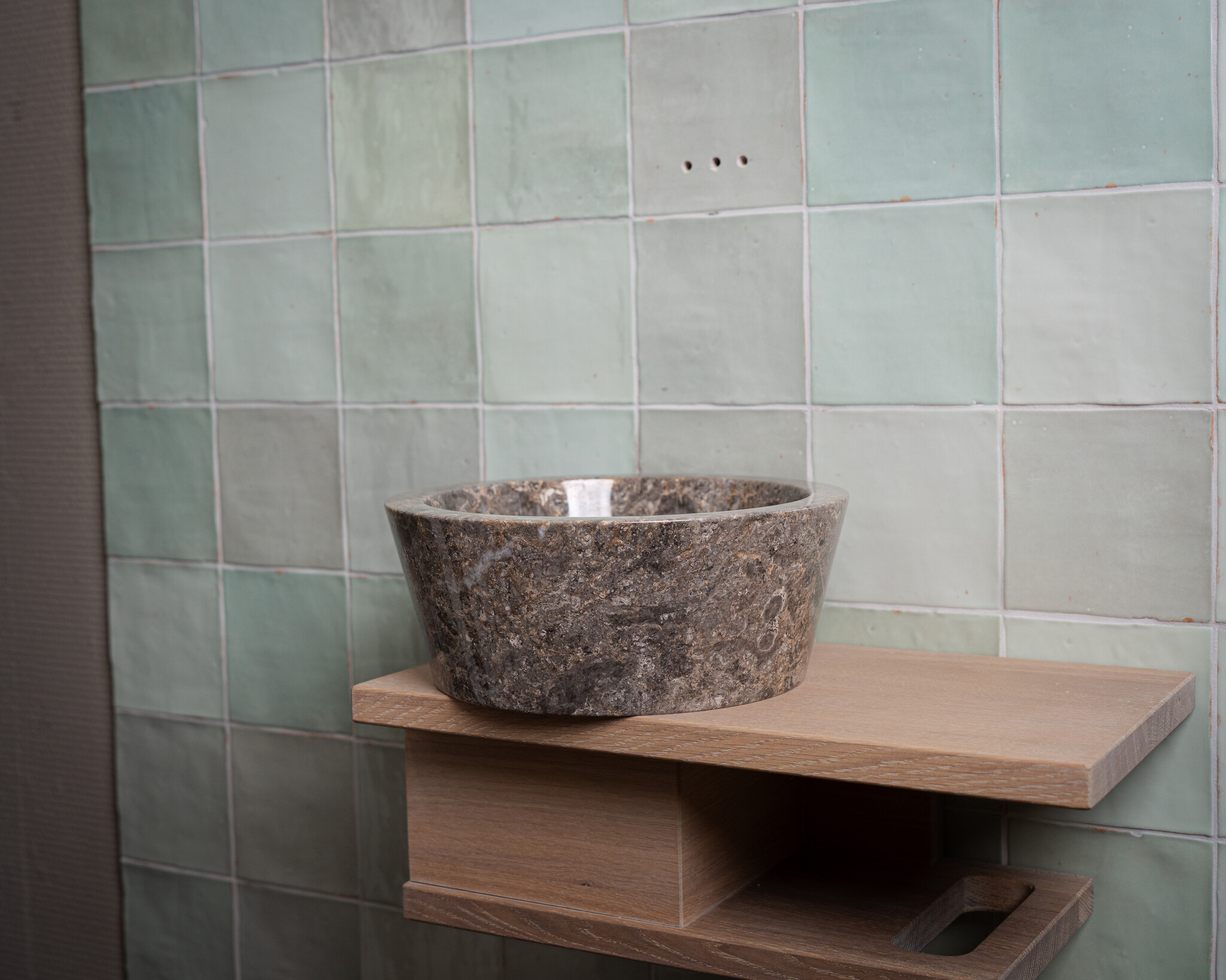 Loutro Bathroomware Waskom Bali | Taupe | Ø25 x H14 cm