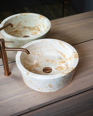 Loutro Bathroomware Waskom Bali | Beige | Ø40 x H15 cm