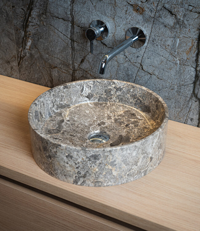 Rene Houtman Waskom Louise | Marmer | 3 Kleuren | Ø40 x H12 cm