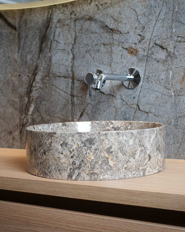Loutro Bathroomware Waskom Louise | Marmer | 3 Kleuren | Ø40 x H12 cm