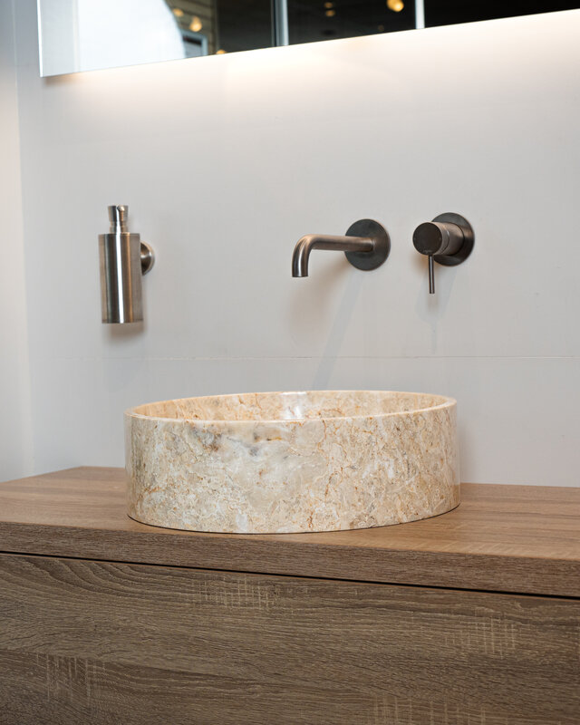 Loutro Bathroomware Waskom Louise | Marmer | 3 Kleuren | Ø40 x H12 cm