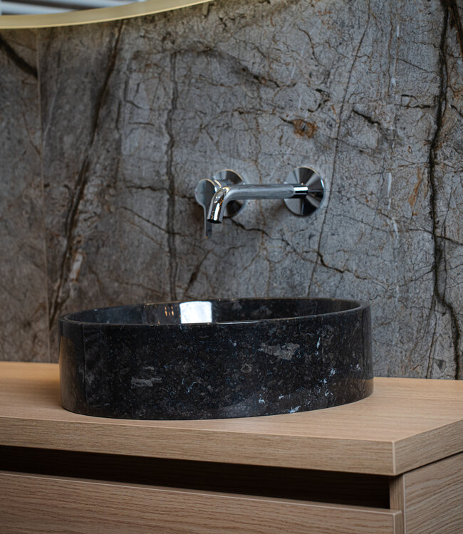 Rene Houtman Waskom Louise | Marmer | 3 Kleuren | Ø40 x H12 cm