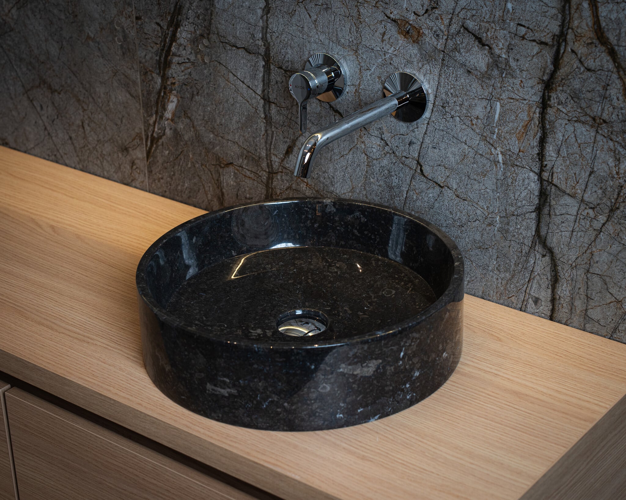 Loutro Bathroomware Waskom Louise | Marmer | 3 Kleuren | Ø40 x H12 cm