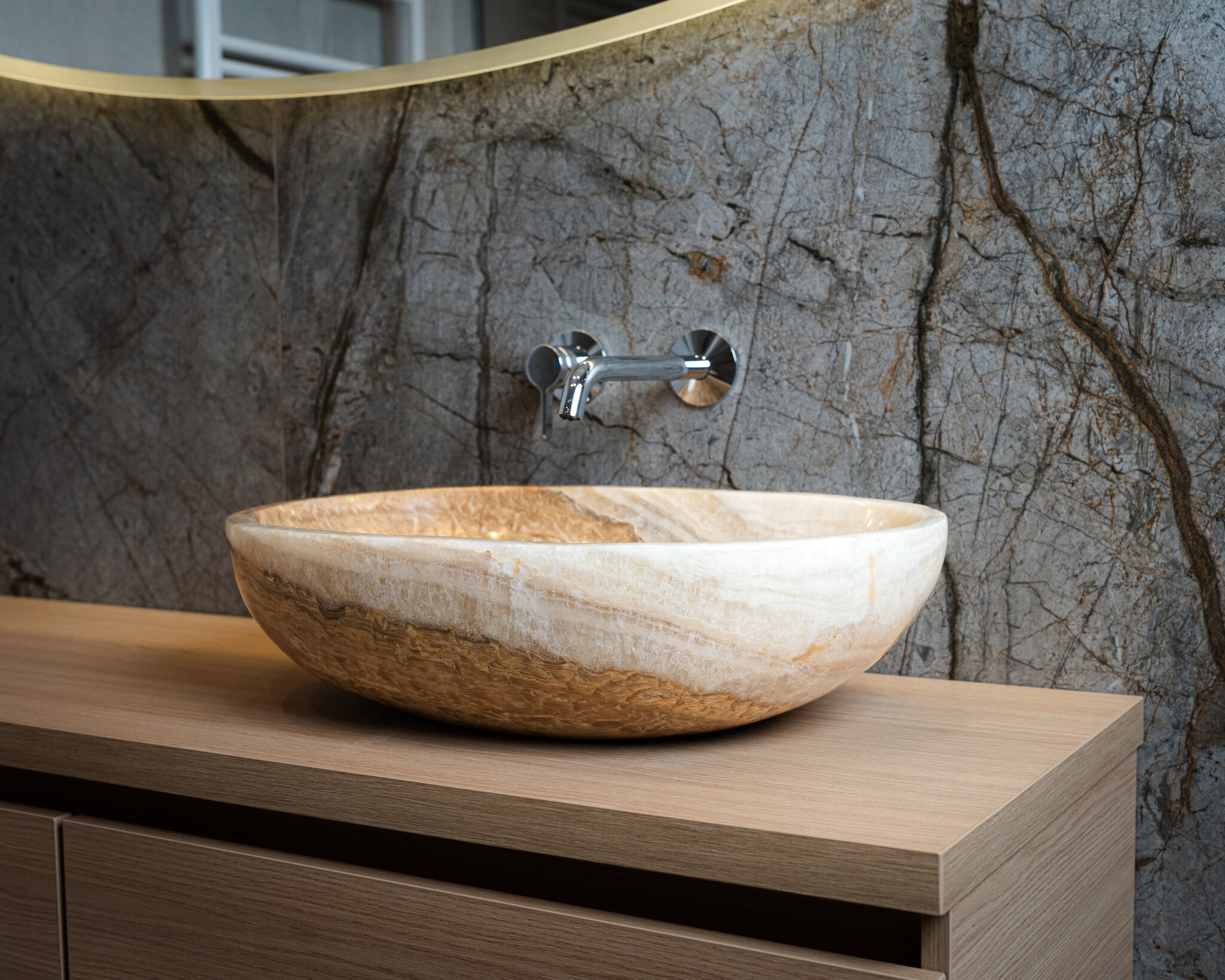 Loutro Bathroomware Waskom Elleni | 3 Kleuren | B57 x D40,5 x H15 cm