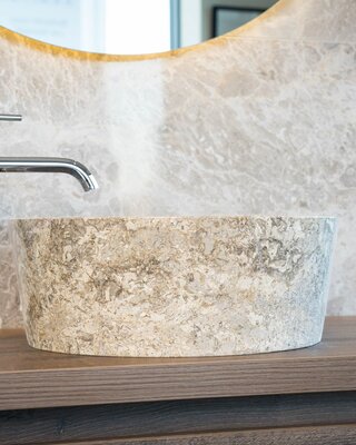 Loutro Bathroomware Waskom Bali | Crème | Ø40 x H15 cm