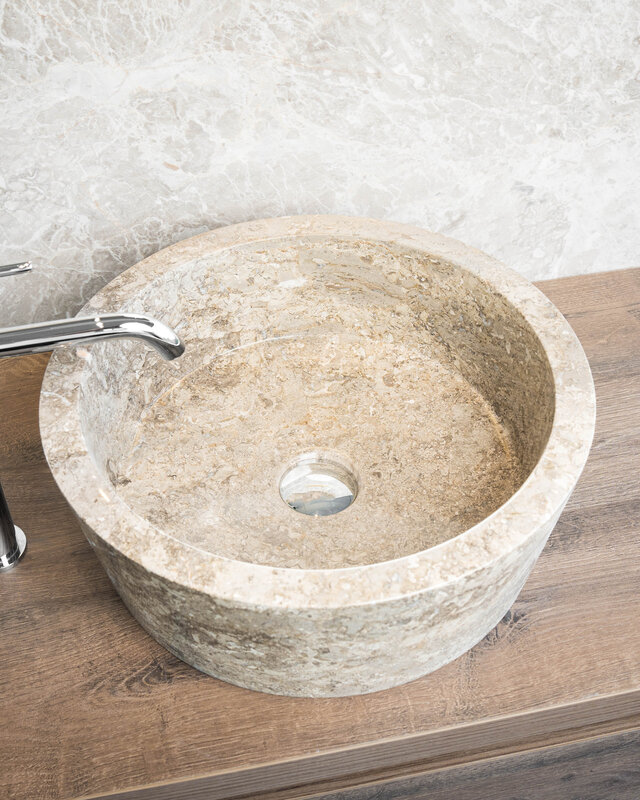 Loutro Bathroomware Waskom Bali | Crème | Ø40 x H15 cm