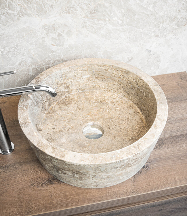 Loutro Bathroomware Waskom Bali | Crème | Ø40 x H15 cm