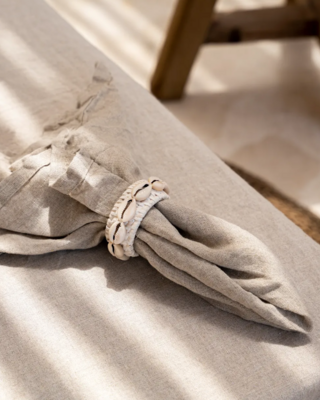 Bazar Bizar Linnen Servetten | Set Van 4 | Zwart/Beige