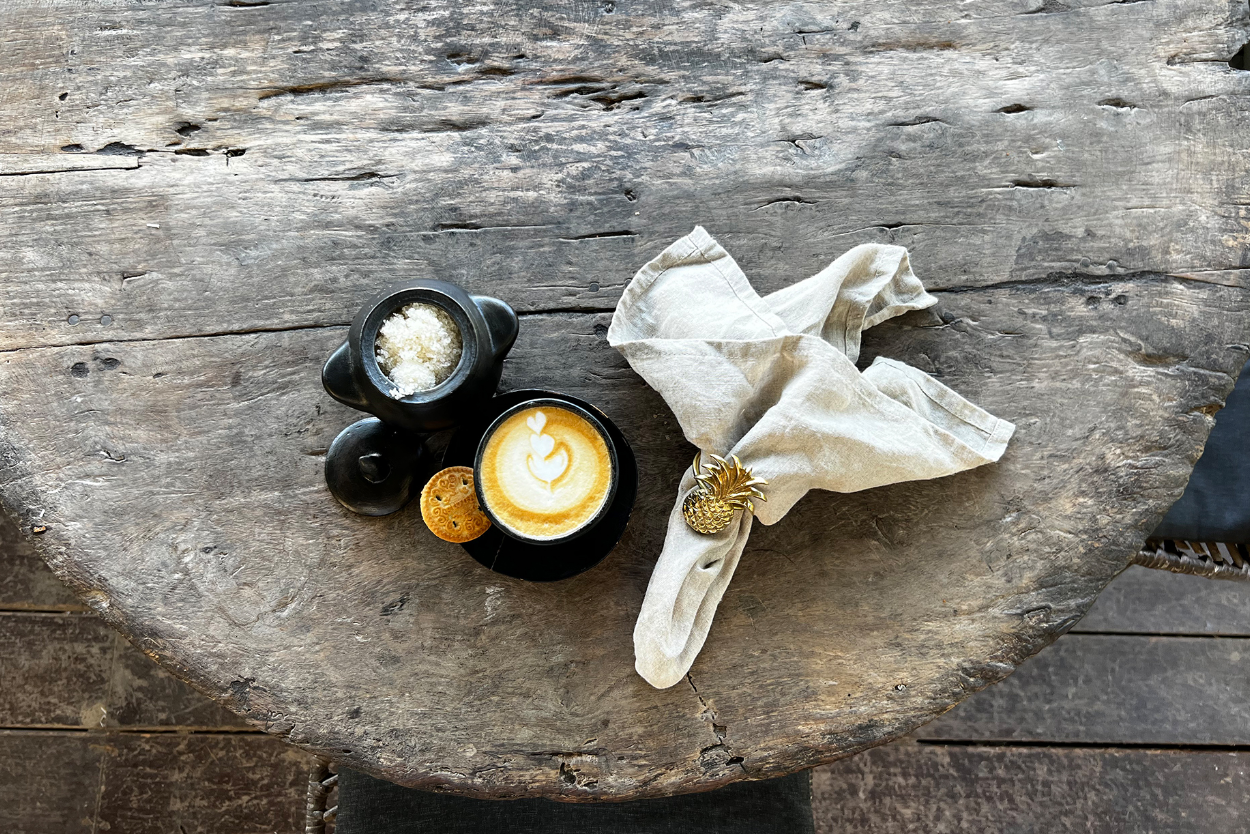 Bazar Bizar Linnen Servetten | Set Van 4 | Zwart/Beige