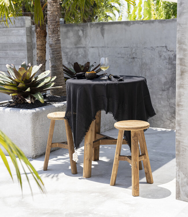 Bazar Bizar Linnen Tafelkleed | Zwart | Meerdere Maten