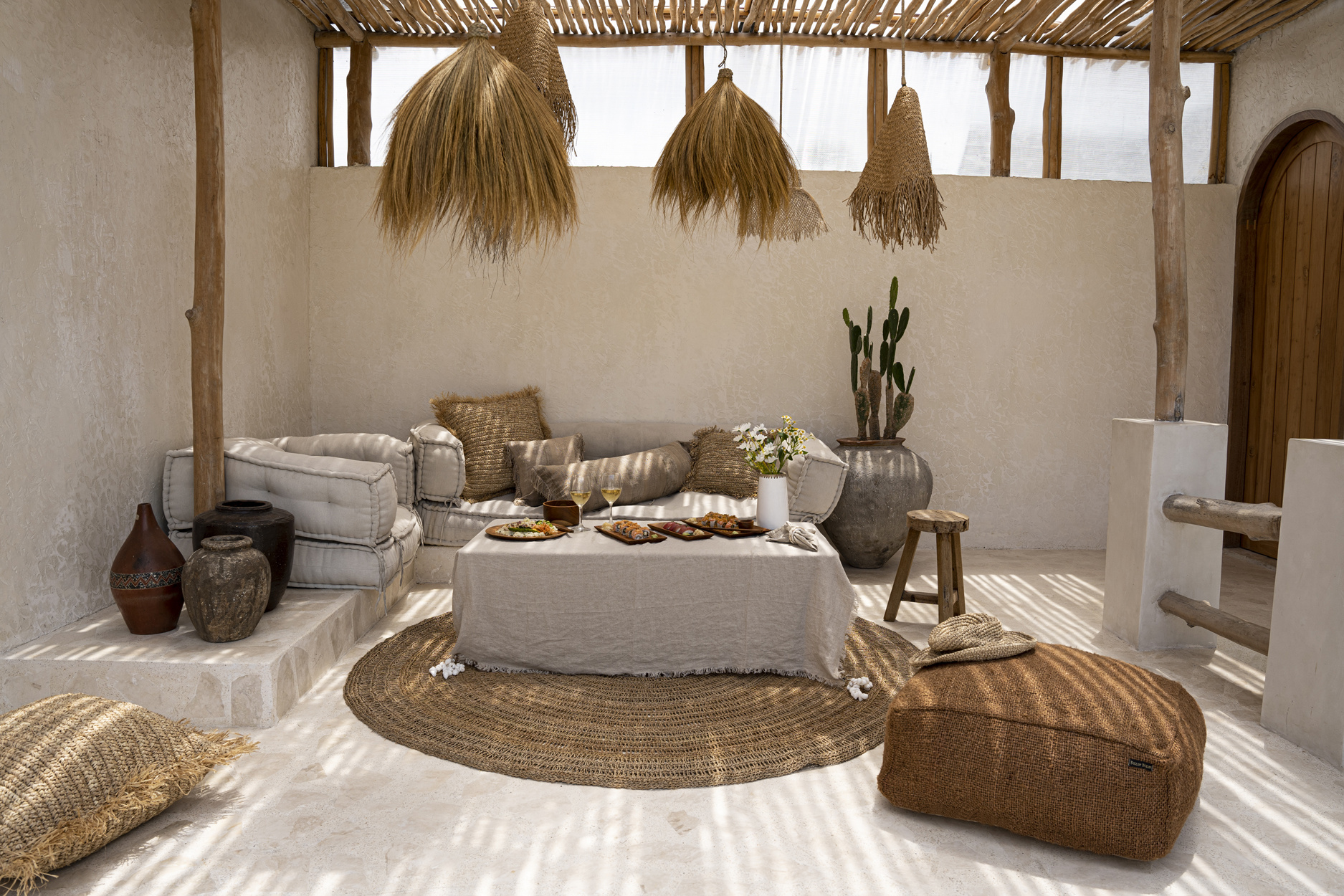 Bazar Bizar Linnen Tafelkleed | Beige | Meerdere Maten