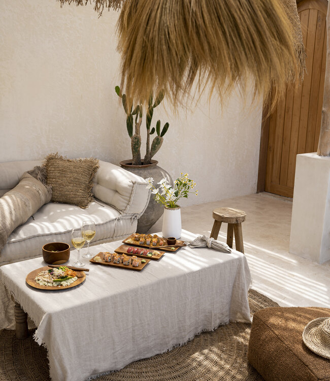 Bazar Bizar Linnen Tafelkleed | Beige | Meerdere Maten