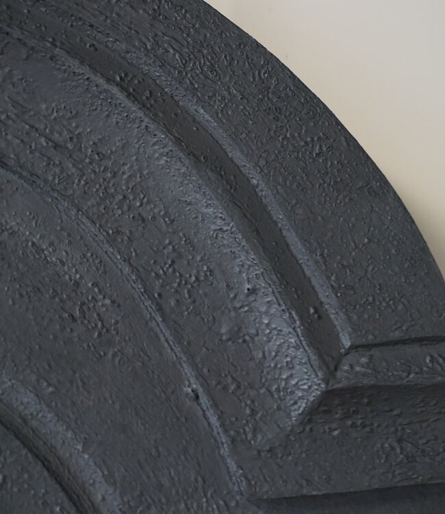 Luksa Home Collection Houten Spiegel Verdi | Mat Zwart | H70 x B60 cm