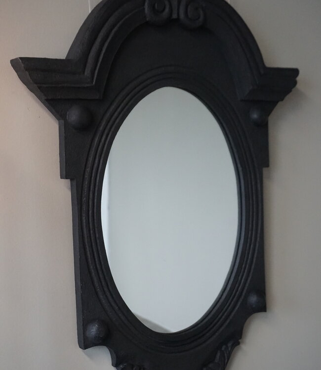 Luksa Home Collection Houten Spiegel Vivaldi | Mat Zwart | H85 x B59 cm